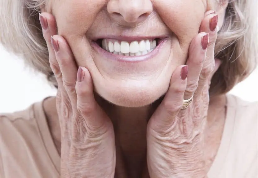 A close view of a gum line before treatment